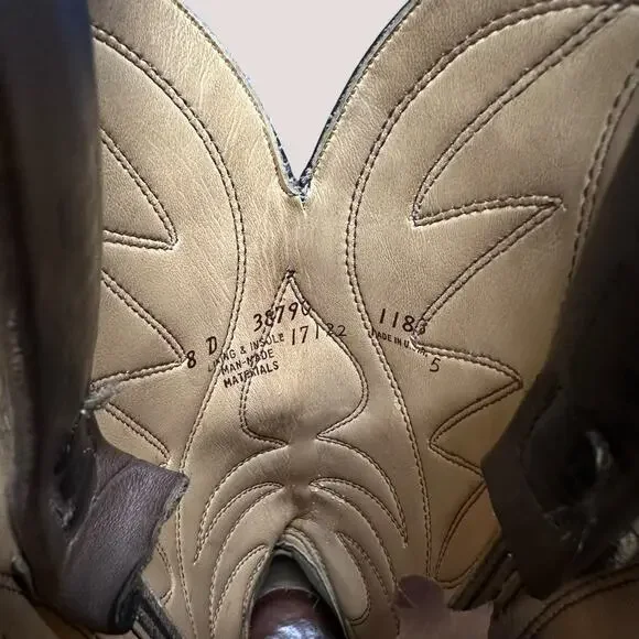 Durango Women’s Western Cowboy Boots Tan Suede & Brown Leather Size 8D
